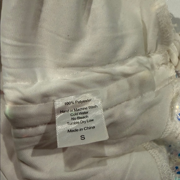 Lucy in the Sky White Sequin One-Shoulder Dress. Size Small. NWOT - Picture 5 of 5
